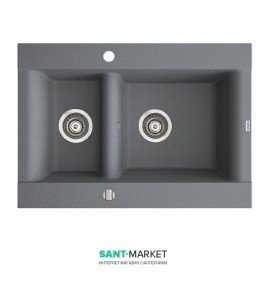Мойка для кухни Marmorin Voga II 1 5k врезная  искусственный камень серый 712 503 003