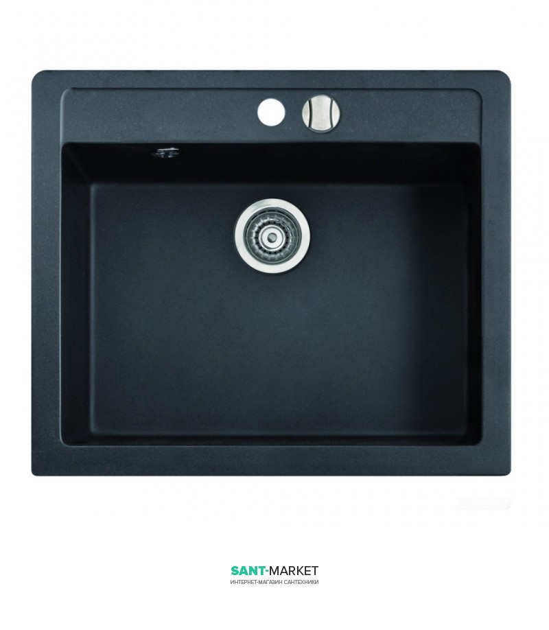 Мийка для кухні Marmorin Bario 1k врізна штучний камінь черный 120 103 002