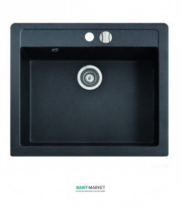 Мойка для кухни Marmorin Bario 1k врезная  искусственный камень черный 120 103 002