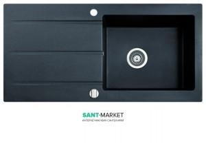 Мийка для кухні Marmorin Bario 1k 1o врізна штучний камінь чорний 120 113 002