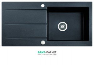 Мойка для кухни Marmorin Bario 1k 1o врезная искусственный камень черный 120 113 002