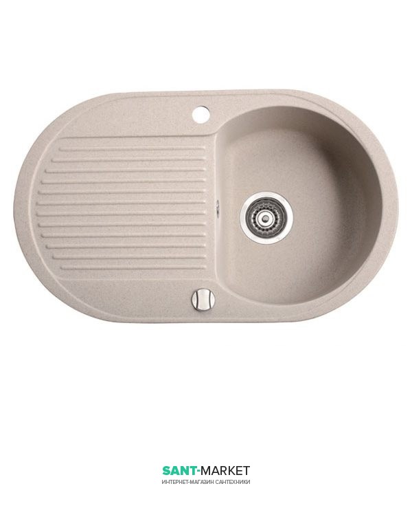 Мойка для кухни овальная Marmorin Duro 1k 1o оборачиваемое крыло врезная песочный 130 113 007