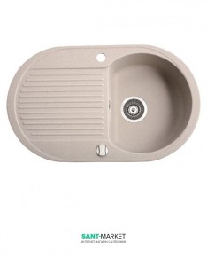 Мойка для кухни овальная Marmorin Duro 1k 1o оборачиваемое крыло врезная песочный 130 113 007