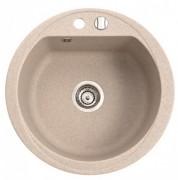 Мийка для кухні кругла Duro 1k врізна штучний камінь пісочний 130 803 007