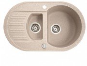 Мийка для кухні овальна Marmorin Duro 1 5k 1o врізна штучний камінь пісочний 130 513 007