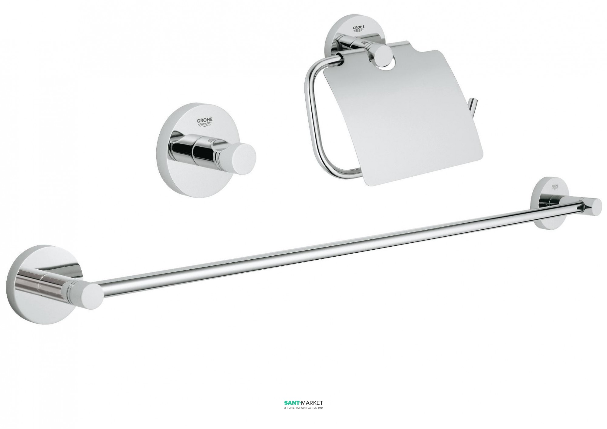 Набір аксесуарів Grohe Essentials 3 предмета хром 40775001