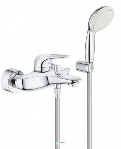 Смеситель однорычажный с душем для ванны Grohe Eurostyle New хром 3359230A