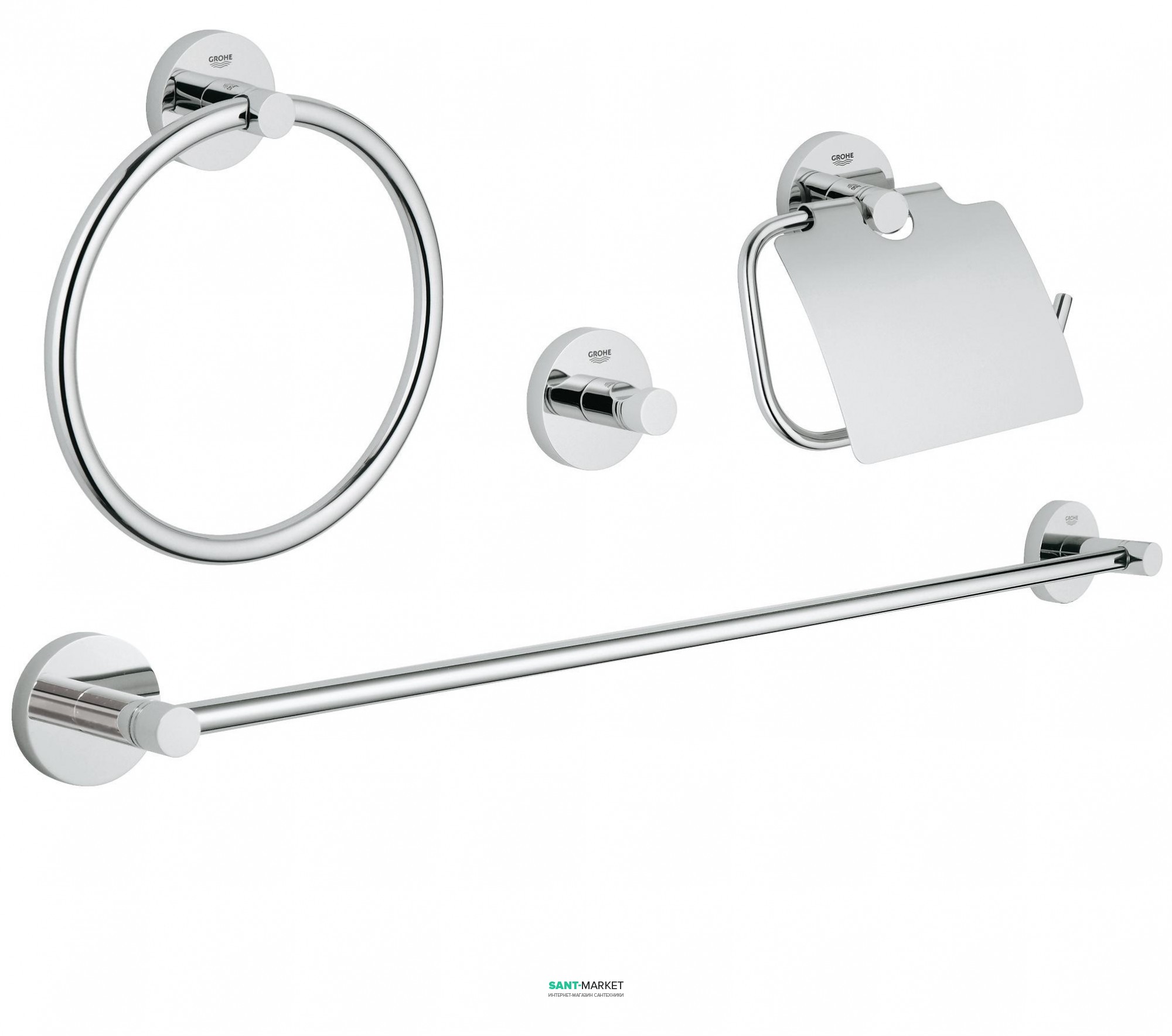 Набір аксесуарів Grohe Essentials 4 предмета хром 40776001