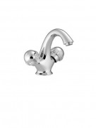 Змішувач для раковини двухвентильний з донним клапаном Treemme Basetta хром 3414 CC