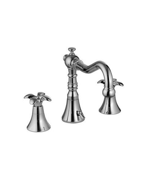 Змішувач для раковини Двохважеля прихований Treemme Palma з донним клапаном бронза 4817 UU