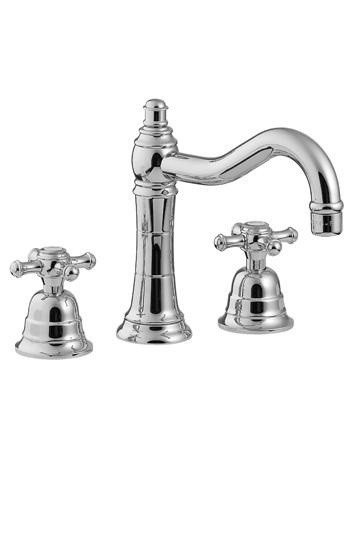 Смеситель для раковины двухрычажный скрытый Treemme Old Italy с донным клапаном 4417 CC