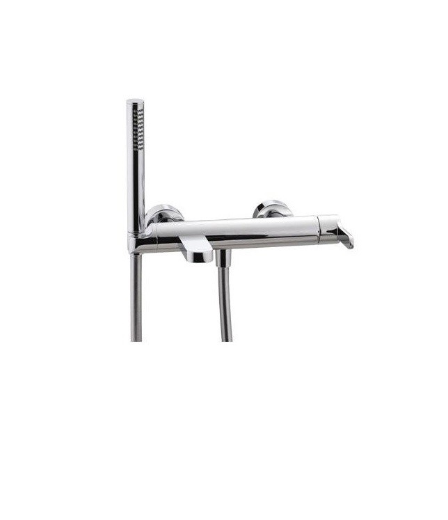 Змішувач одинважільний з душем для ванни Treemme Klab bianco / chrome 2700ВС