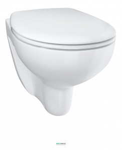 Унитаз подвесной безободковый Grohe Bau Ceramic с сиденьем альпин-белый 39351000