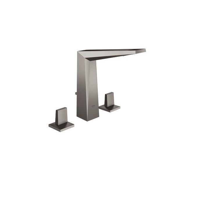 Смеситель для раковины двухвентильный скрытый с донным клапаном Grohe Allure Brilliant матовый графит 20344AL0