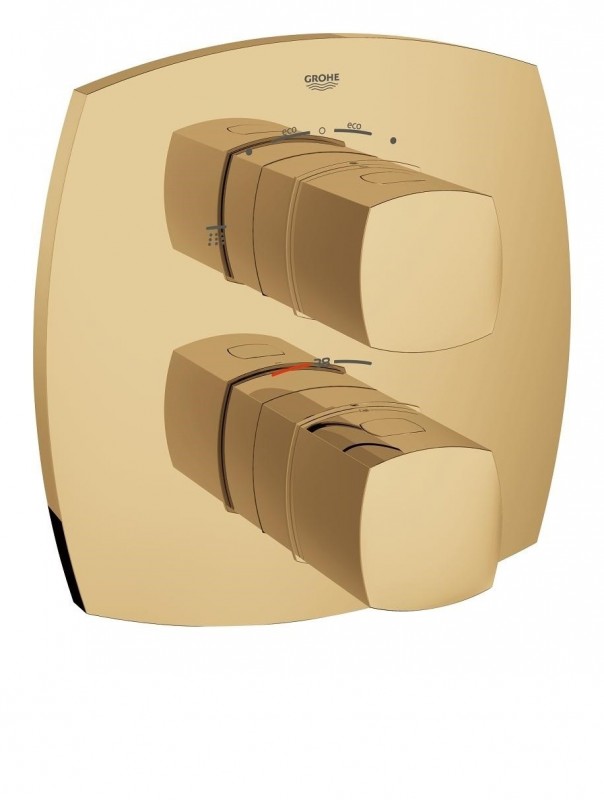 Смеситель с термостатом скрытый (встраиваемый) Grohe коллекция Grandera золото 19937GL0
