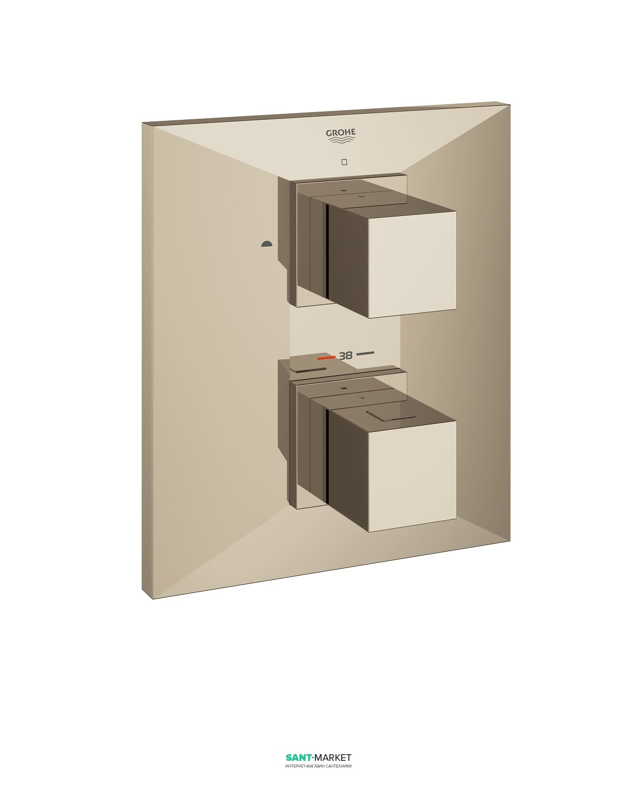 Смеситель с термостатом скрытый (встраиваемый) Grohe коллекция Allure Brilliant полированный никель 19792BE0