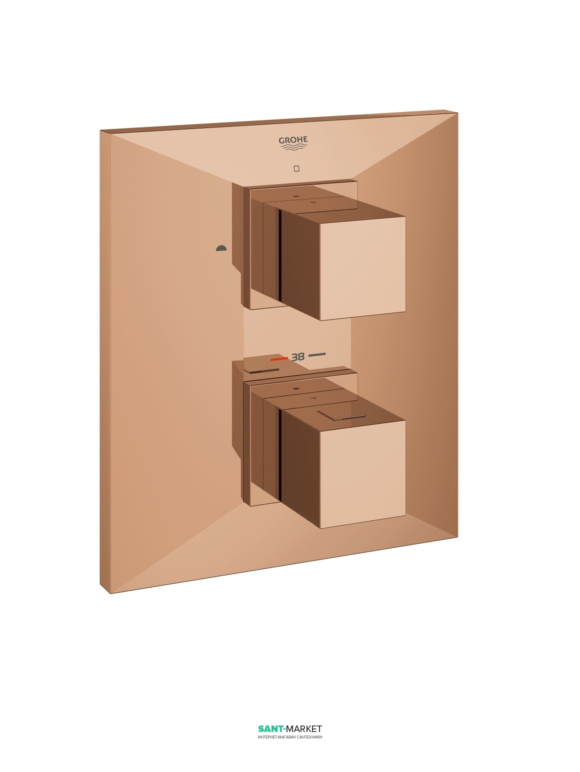 Смеситель с термостатом скрытый (встраиваемый) Grohe коллекция Allure Brilliant теплый закат 19792DA0