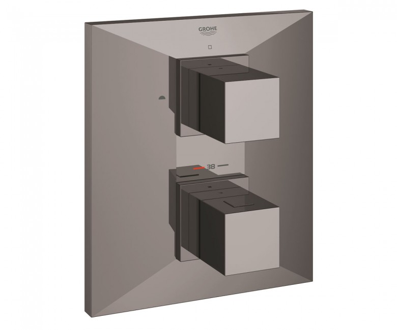 Смеситель с термостатом скрытый (встраиваемый) Grohe коллекция Allure Brilliant темный графит 19792A00