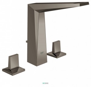 Змішувач для раковини двухвентильний прихований з донним клапаном Grohe Allure Brilliant темний графіт 20344A00