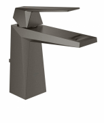 Смеситель для раковины однорычажный с донным клапаном каскадный Grohe Allure Brilliant матовый графит 23029AL0