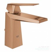 Смеситель для раковины однорычажный с донным клапаном каскадный Grohe Allure Brilliant матовый теплый закат 23029DL0