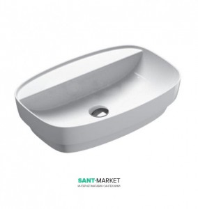 Раковина для ванної настільна або полувстраіваемие Catalano Green LUX 60х40 см 1 відп. під змішувач біла 160GRLX00