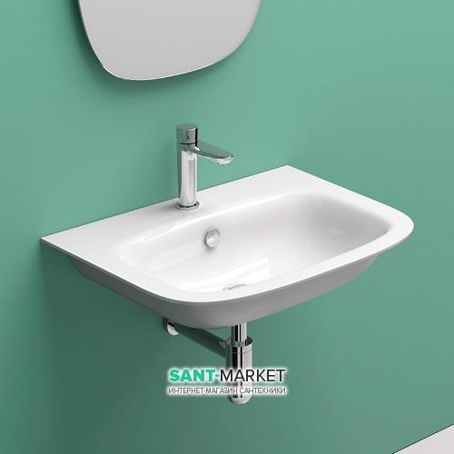 Раковина для ванної підвісна Catalano GREEN ONE 55х45 см 1 відп. під змішувач біла 155GRON00