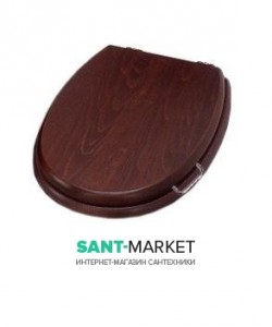 Сиденье с крышкой для унитаза Simas Lante дерево петли хром с микролифтом LA008