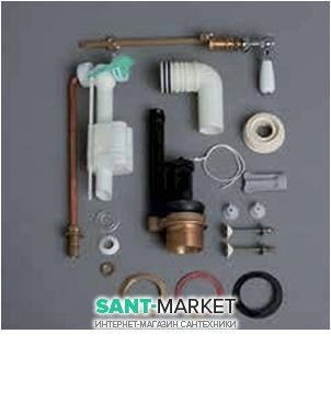 Механизм двойного слива SIMAS Lante D24CR с фронтальной ручкой для бачка  хром LA09B