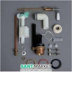 Механізм подвійного зливу SIMAS Lante D24CR з фронтальним ручкою для бачка хром LA09B