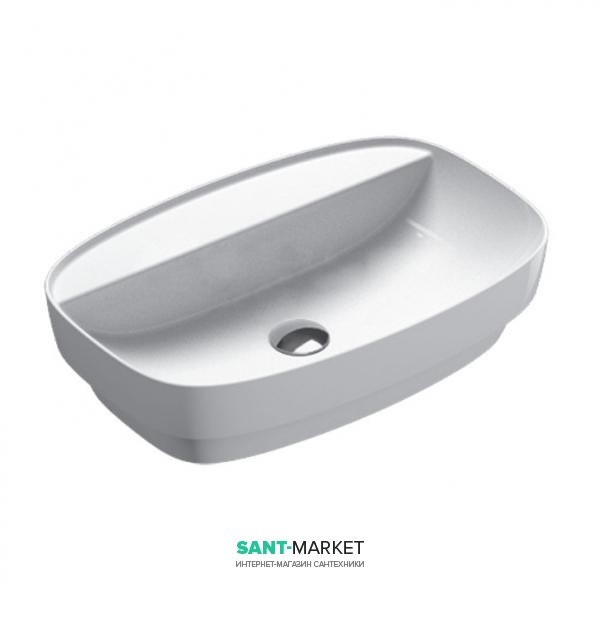 Раковина для ванної настільна або полувстраіваемие Catalano Green LUX 65х42 см 1 відп. під змішувач біла 165GRLX00