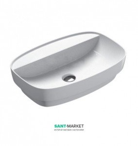 Раковина для ванної настільна або полувстраіваемие Catalano Green LUX 60х40 см 1 відп. під змішувач біла 160GRLX00