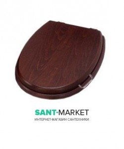 Сиденье с крышкой для унитаза Simas Lante дерево петли хром с микролифтом LA008