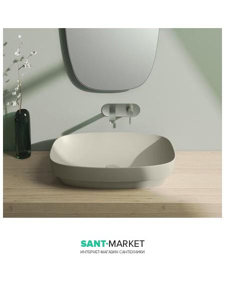 Раковина для ванної настільна або полувстраіваемие Catalano Green LUX 65х40 см без відп. під змішувач сірий матовий 165AGRLXGS