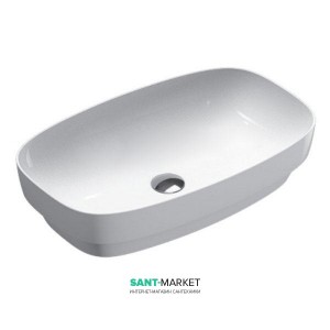 Раковина для ванної настільна або полувстраіваемие Catalano Green LUX 60х38 см без відп. під змішувач біла 160AGRLX00