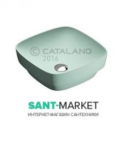 Раковина для ванної настільна або полувстраіваемие Catalano Green LUX 40х40 см без відп. під змішувач зелена матова 140AGRLXVS