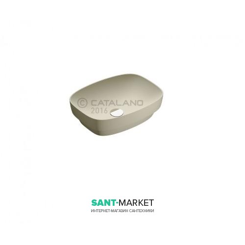 Раковина для ванної настільна або полувстраіваемие Catalano Green LUX 50х38 см без відп. під змішувач сіра матова 150AGRLXGS