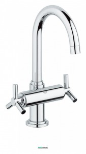 Смеситель для раковины двухвентильный с донным клапаном скрытый Grohe Atrio хром 21019000