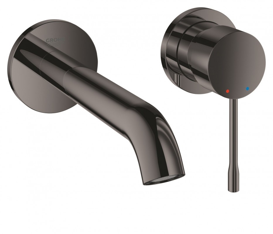 Змішувач для раковини одноважеля настінний Grohe колекція Essence графіт 19408A01