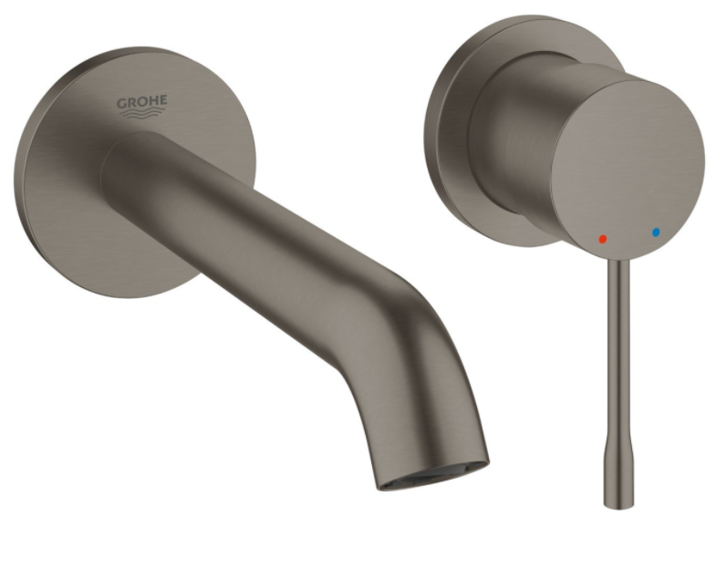 Змішувач для раковини одноважеля настінний Grohe колекція Essence матовий графіт 19408AL1