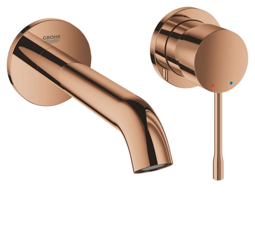 Змішувач для раковини одноважеля настінний Grohe колекція Essence теплий захід 19408DA1