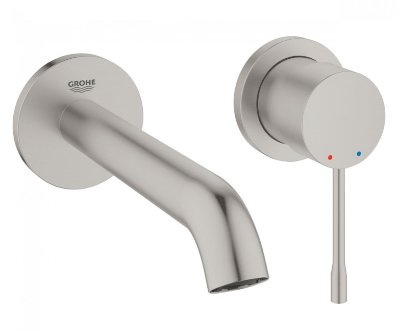 Змішувач для раковини одноважеля настінний Grohe колекція Essence суперсталь 19408DC1