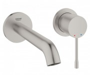 Змішувач для раковини одноважеля настінний Grohe колекція Essence суперсталь 19408DC1