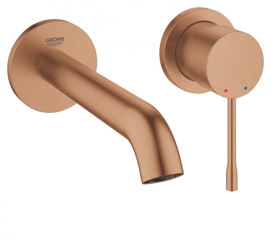 Змішувач для раковини одноважеля настінний Grohe колекція Essence теплий захід 19408DL1