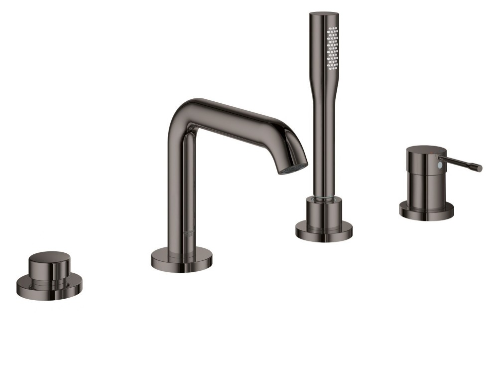 Смеситель однорычажный на борт ванны с душем Grohe коллекция Essence графит 19578A01