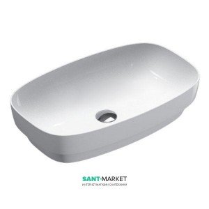 Раковина для ванной настольная или полувстраиваемая Catalano Green LUX 60х38 см без отв. под смеситель  белая матовая 160AGRLXBM
