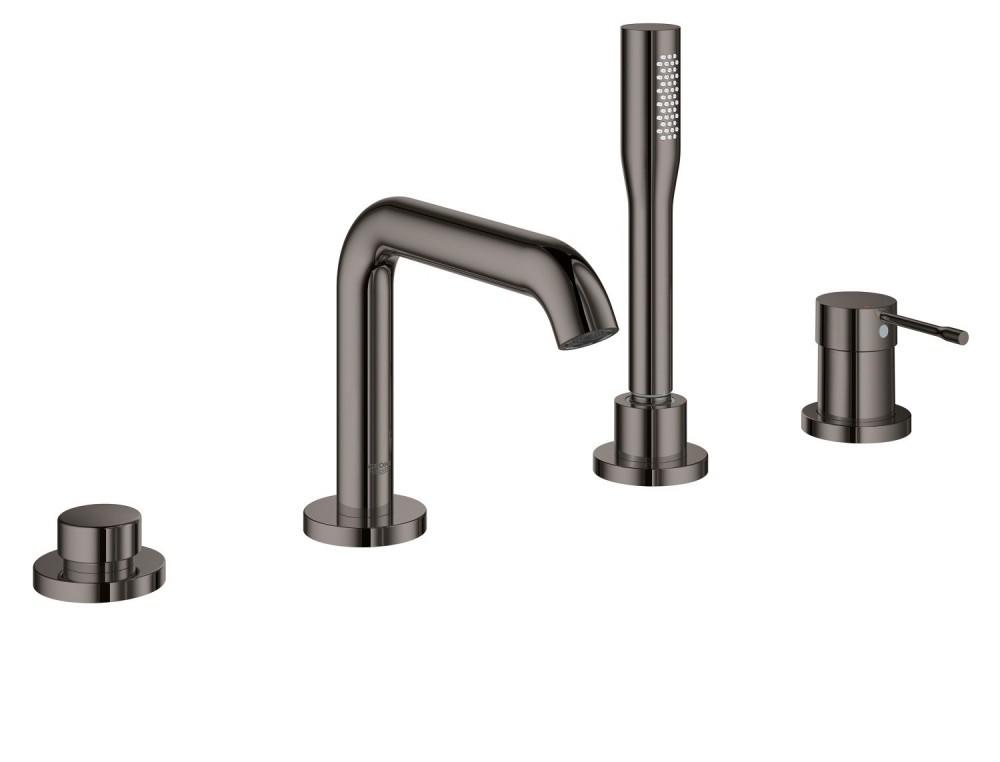 Смеситель однорычажный на борт ванны с душем Grohe коллекция Essence графит 19578A01