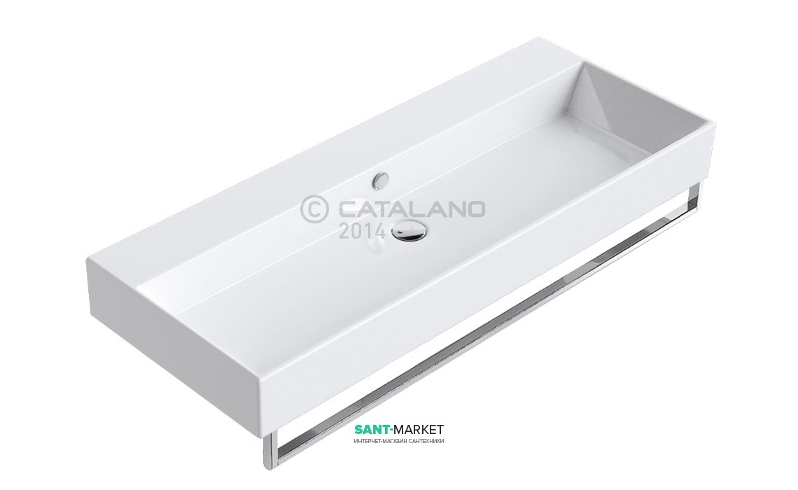 Раковина для ванної підвісна Catalano Premium 120х47 см без відп. під змішувач біла 112VP00