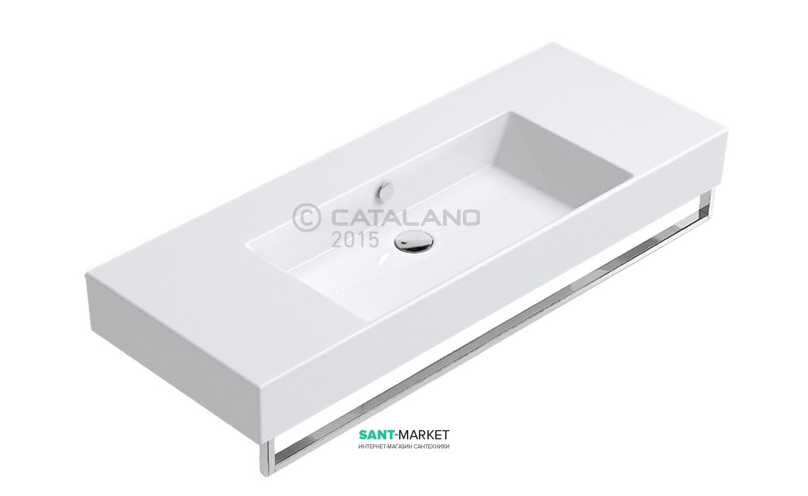 Раковина для ванної підвісна Catalano Premium 120х47 см без відп. під змішувач біла 112VPUP00
