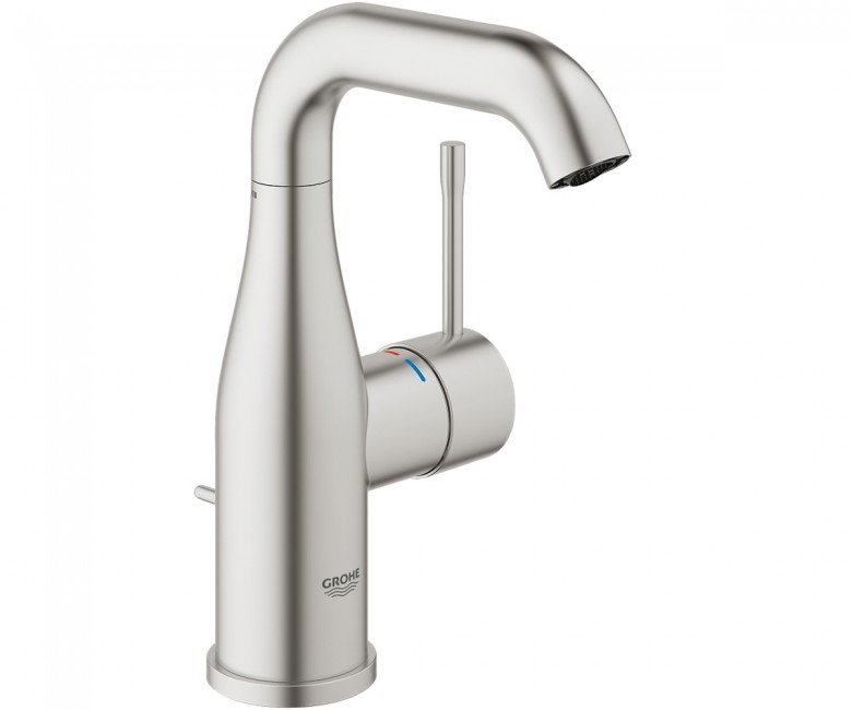 Змішувач для раковини одноважеля з донним клапаном Grohe колекція Essence суперсталь 23462DC1